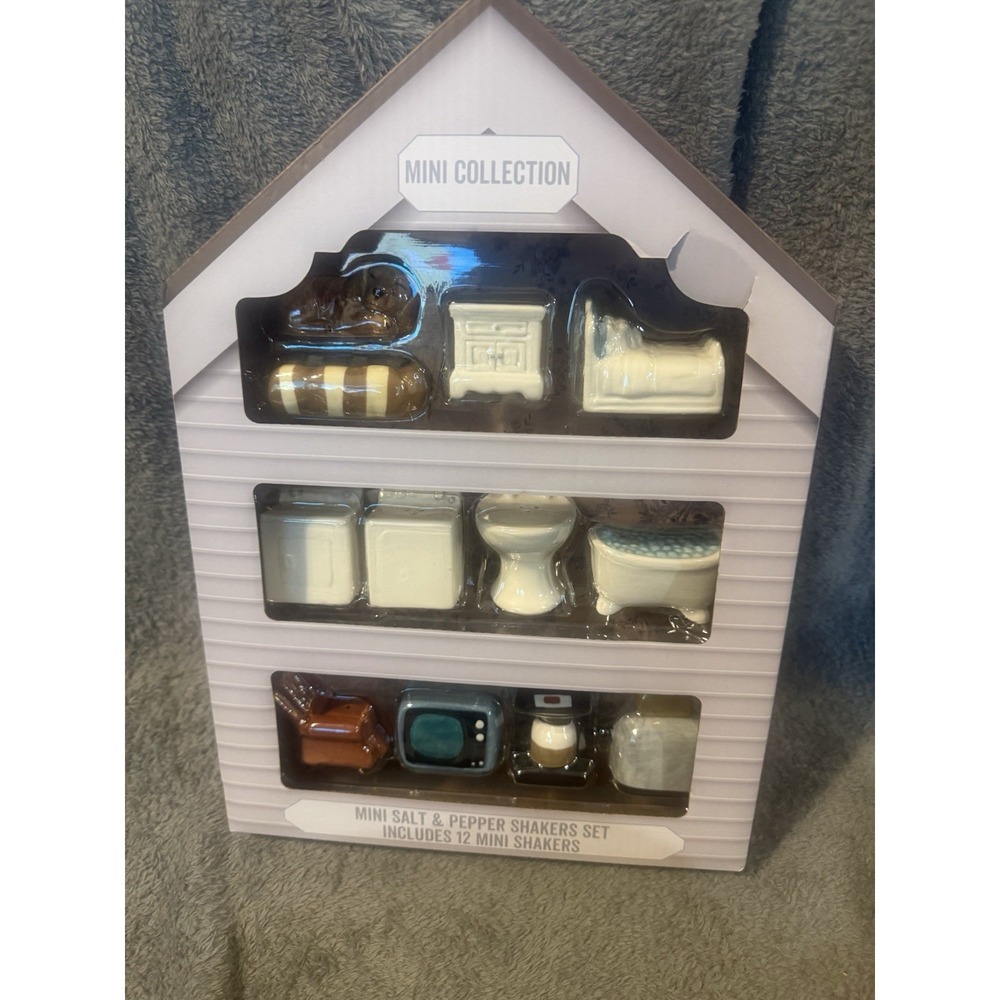 Cracker Barrel MINI Home Salt And Pepper Shaker Collection Set Of 12